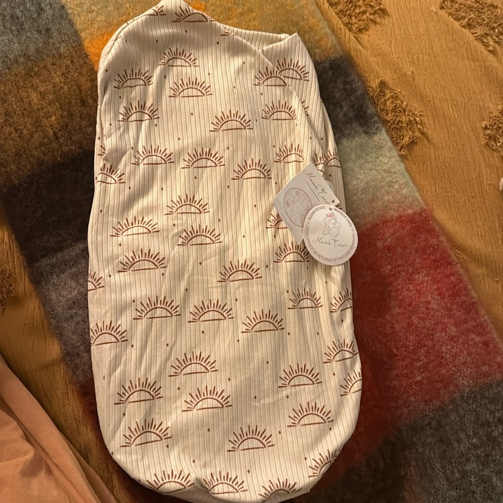Classic Brushed Mama Coco Cocoon swaddle with suns size medium